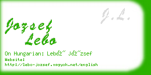 jozsef lebo business card